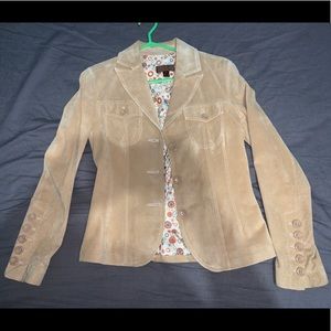Beige Danier suede jacket
